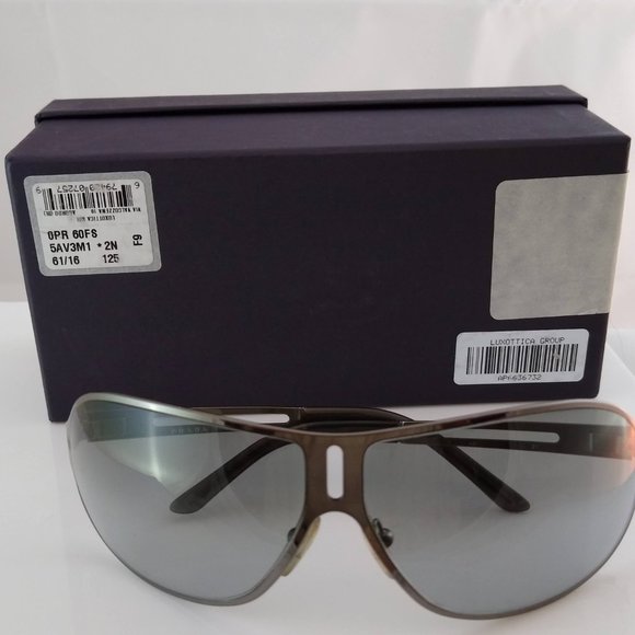 Prada Gunmetal Aviator sunglasses - Style OPR 60FS - Picture 2 of 8